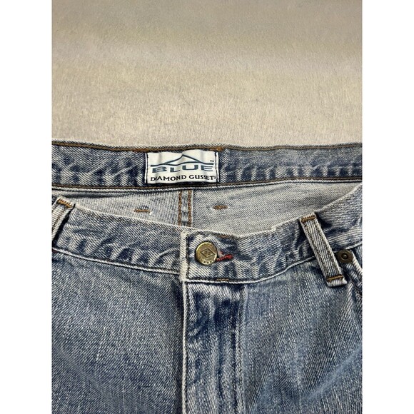 Diamond Gusset Blue Womens SZ 10 X 32 Regular Fit Vintage - Picture 7 of 11